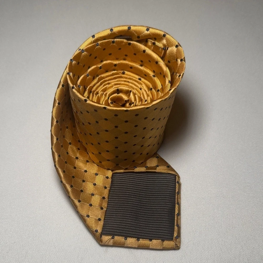Nordstrom Yellow and Black Geometric Silk Tie